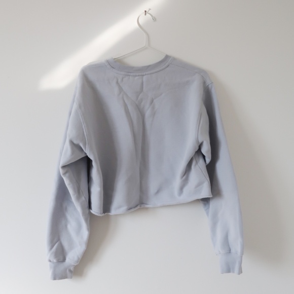 Aritzia Light Blue Cropped Sweatshirt - Picture 6 of 6